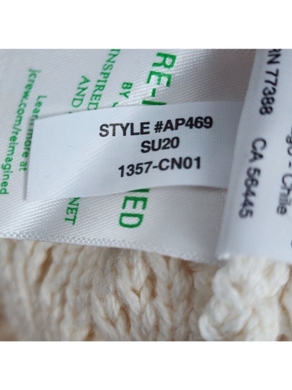 J Crew Sweater Mens Large Cream Cable Knit Pullover - Picture 9 of 9